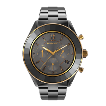 Octea Lux Sport watch, Metal bracelet, Black PVD