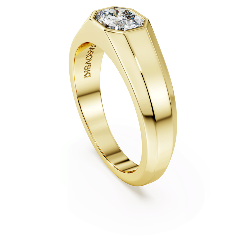 swarovski octagon band ring  lab grown diamonds 1 0 ct tw  octagon shape  18k yellow gold