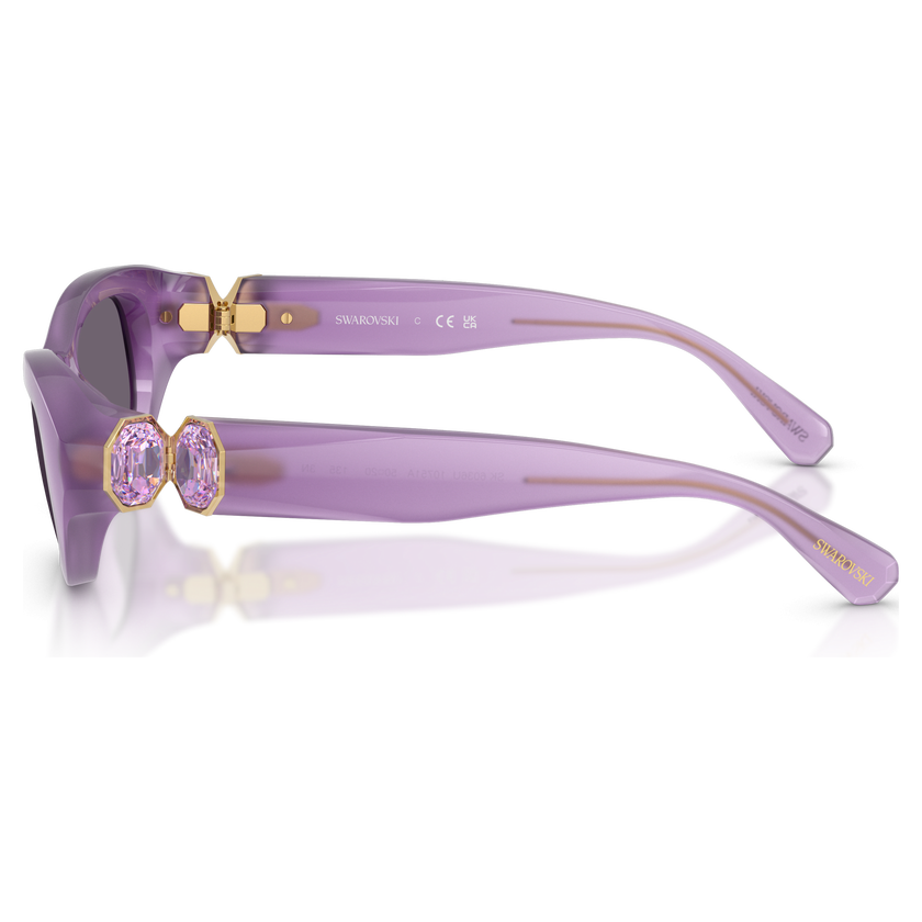 swarovski sunglasses  pillow shape  purple