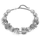 swarovski the vienna collection necklace  feather  white  ruthenium plated