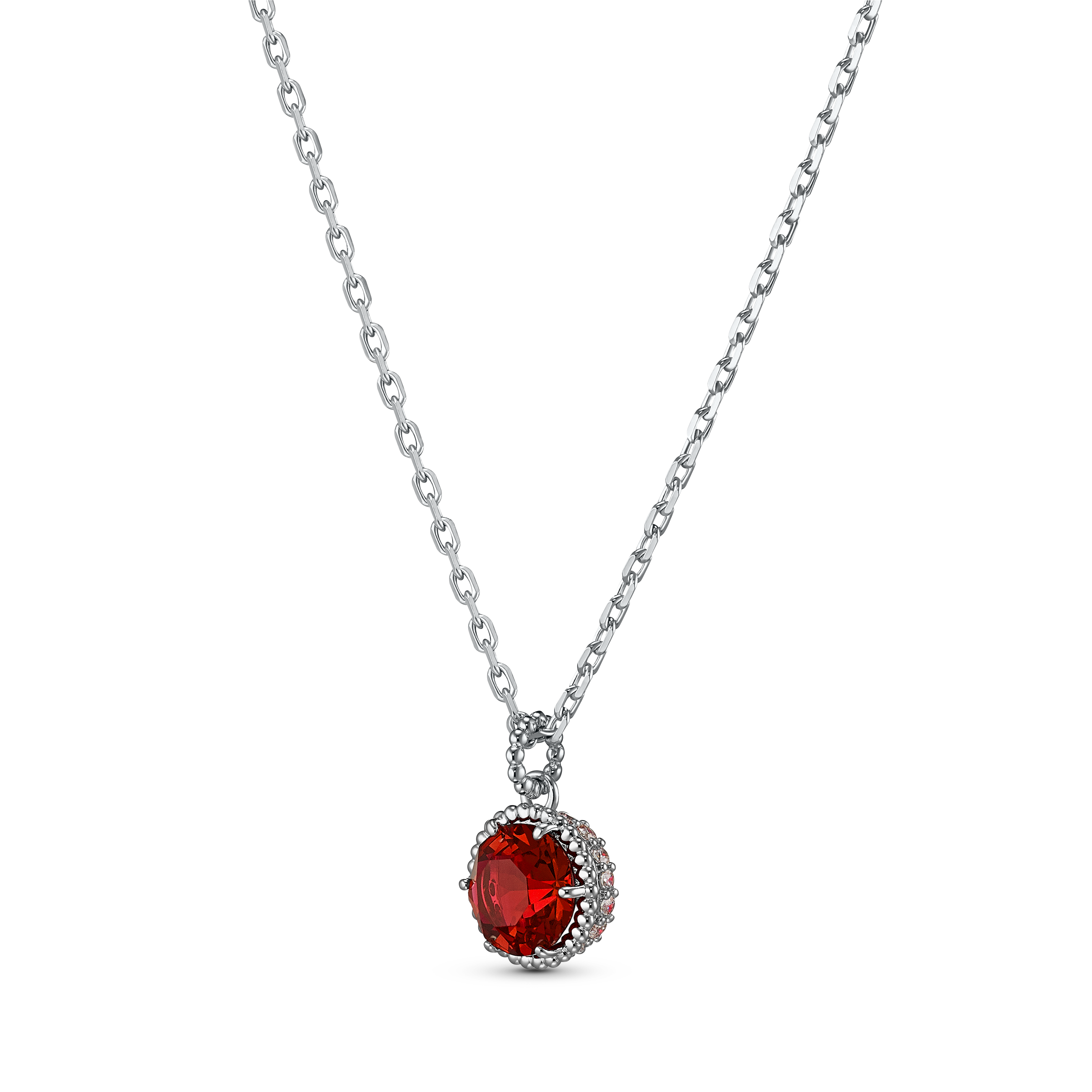 Buy Swarovski Birthstone Pendant, January, Red, Rhodium plated 5522772